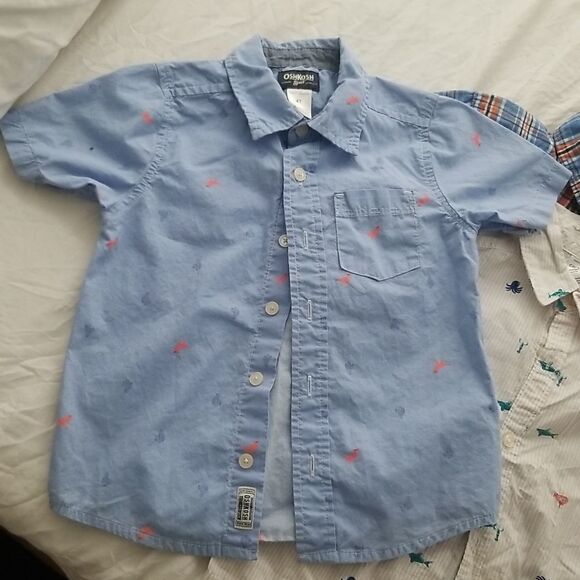 Boys bundle 4t button up Shirts Polo Carter's & Oshkos - Picture 3 of 11